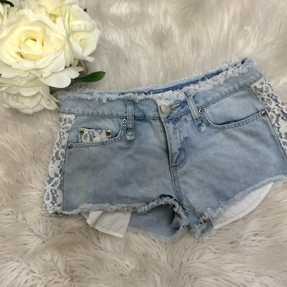 umgee denim shorts
